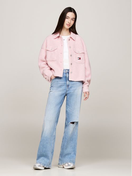 BLUSA TJW TEDDY BADGE OVERSHIRT EXT