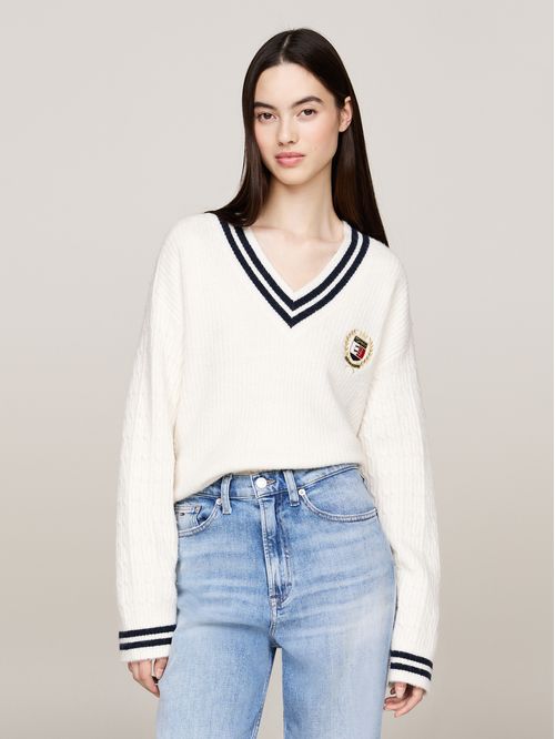 SWEATER TJW VNCK CREST CABLE SWEATER E