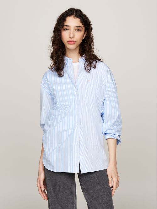 BLUSA TJW OVR STRIPE MIX ESSENTL SHI