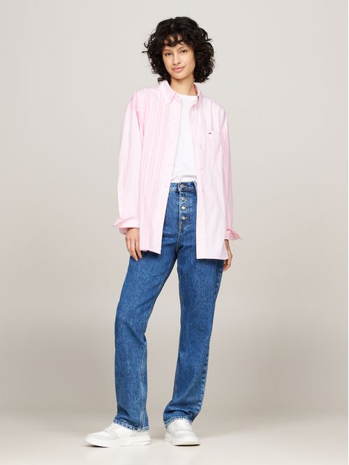BLUSA TJW OVR STRIPE MIX ESSENTL SHI