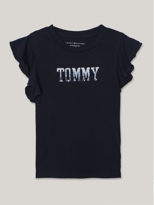 CAMISETA TOMMY SEQUIN SS FLUTTER SLEEVE