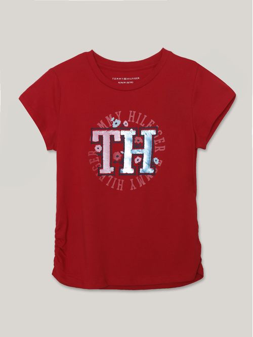 CAMISETA TOMMY SCRIPT FLORAL SEQUIN SS