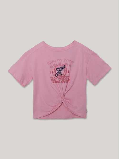 CAMISETA TOMMY SCRIPT 'H' SS KNOTTED TE