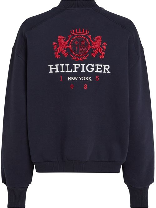 SWEATSHIRT VARSITY CREST ZIP HWK JKT