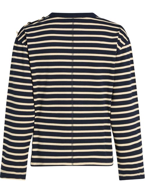 CAMISETA RLX GOLD BTN STRIPE C-NK LS