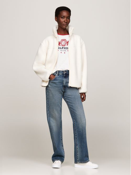 CASACA REG TEDDY ZIP UP JACKET