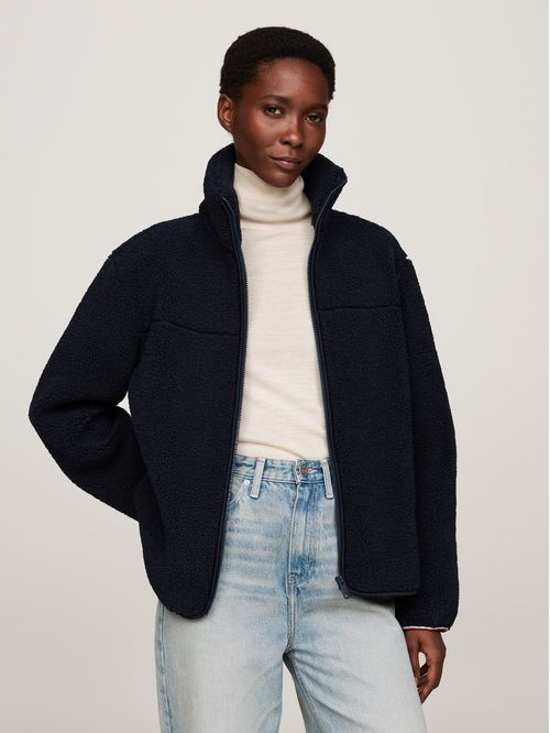 CASACA REG TEDDY ZIP UP JACKET