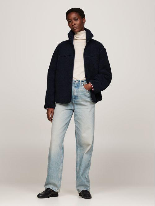 CASACA REG TEDDY ZIP UP JACKET