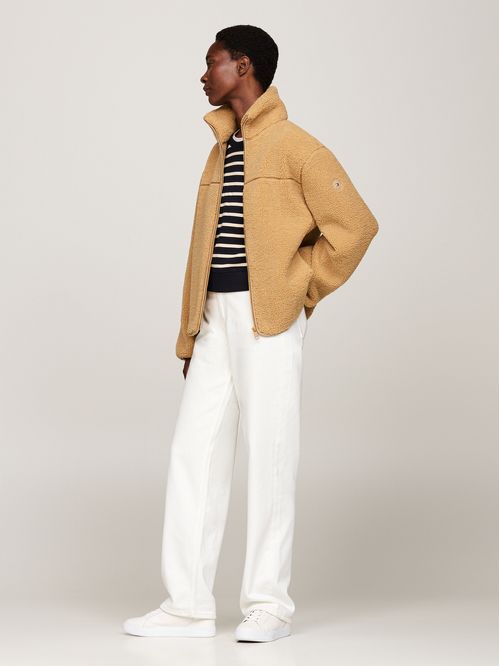 CASACA REG TEDDY ZIP UP JACKET