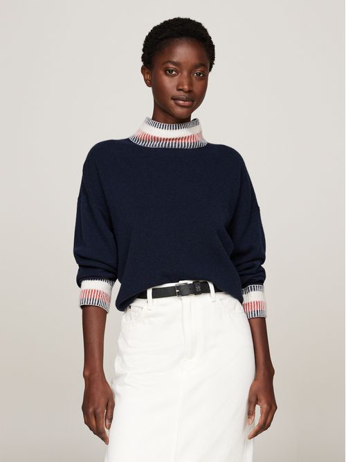 SWEATER GLOBAL STP MOCK-NK SWEATER