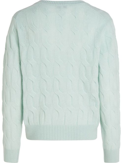 SWEATER SOFT WOOL CABLE C-NK