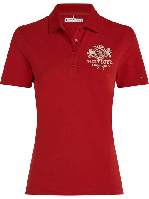 POLO SLIM VARSITY CREST POLO SS
