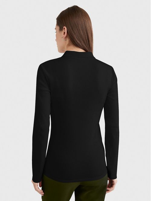 POLO W L/S MANGO ZIP POLO