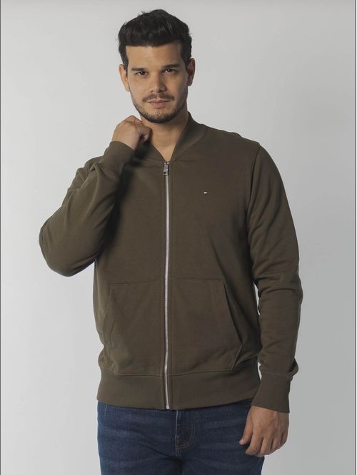 SWEATSHIRT M BASEBALL COLLAR ZIP THROUGH