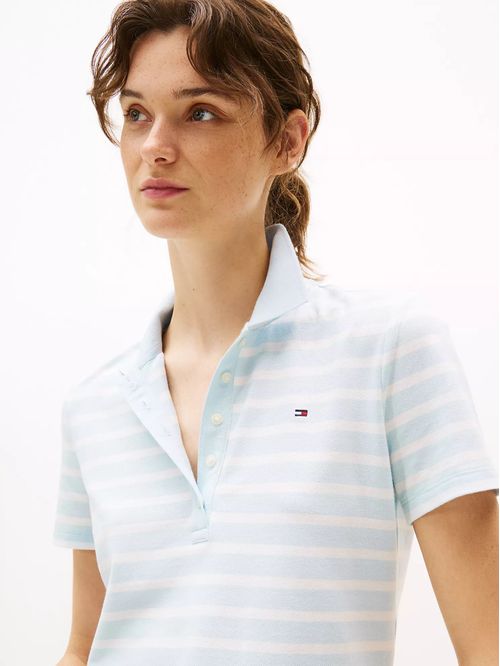 POLO W SHORT SLEEVE STRIPE POLO