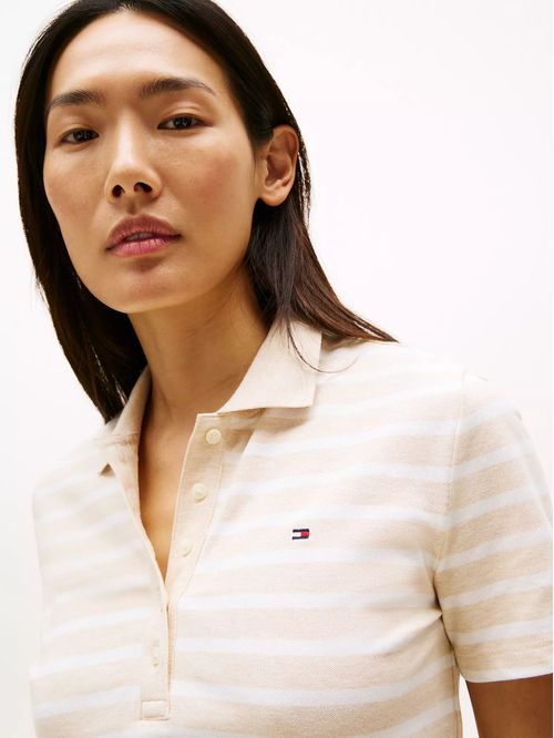 POLO W SHORT SLEEVE STRIPE POLO