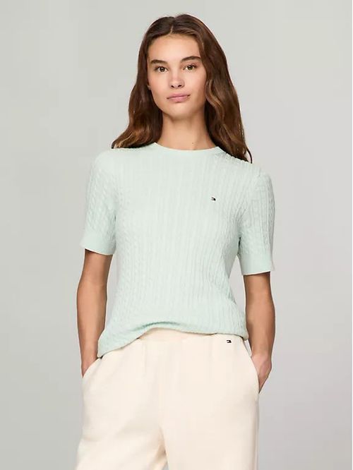 SWEATER W JENNY CABLE SS