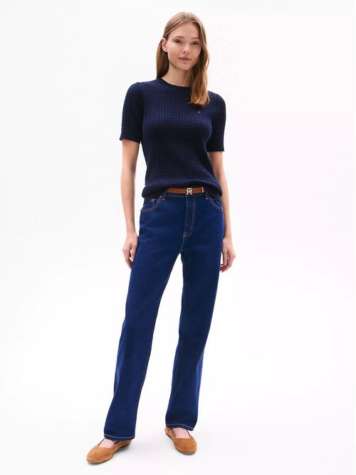 SWEATER W JENNY CABLE SS