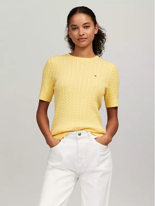 SWEATER W JENNY CABLE SS