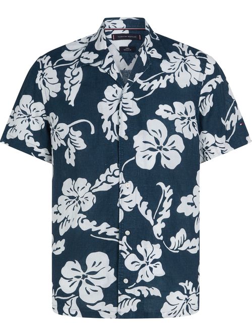 CAMISA PIGMENT DYE LINEN PRT SHIRT TH