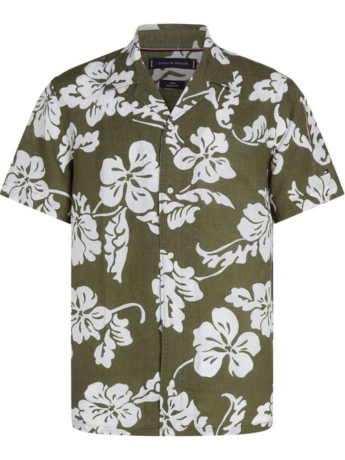 CAMISA PIGMENT DYE LINEN PRT SHIRT TH