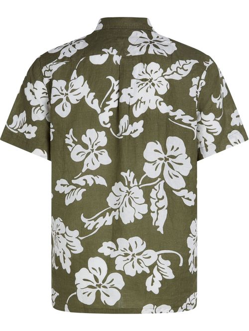 CAMISA PIGMENT DYE LINEN PRT SHIRT TH