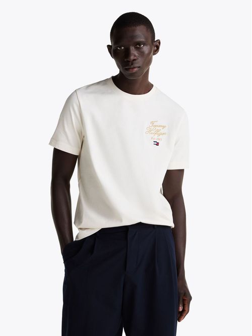 CAMISETA SCRIPT HILFIGER STACK TEE TH