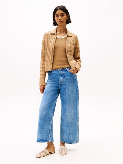 SWEATER SOFT CO CABLE BOXY LS CARDI