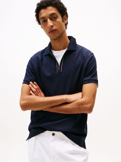 POLO ZIP LIQUID COTTON REG POLO TH