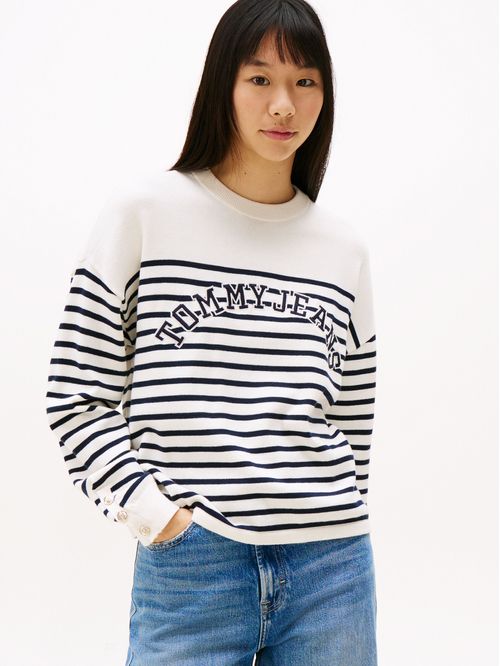 SWEATER TJW STRIPE VARSITY SWEATER