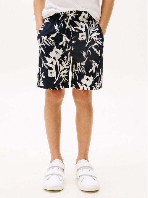 SHORT STRETCH POPLIN PRINTED SHORT