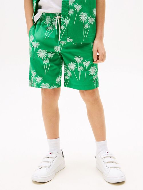 SHORT STRETCH POPLIN PRINTED SHORT