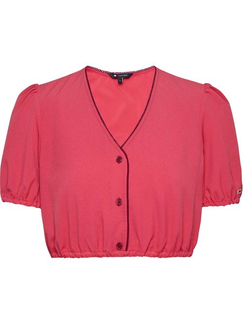 BLUSA TJW CRP AOP SS BLOUSE