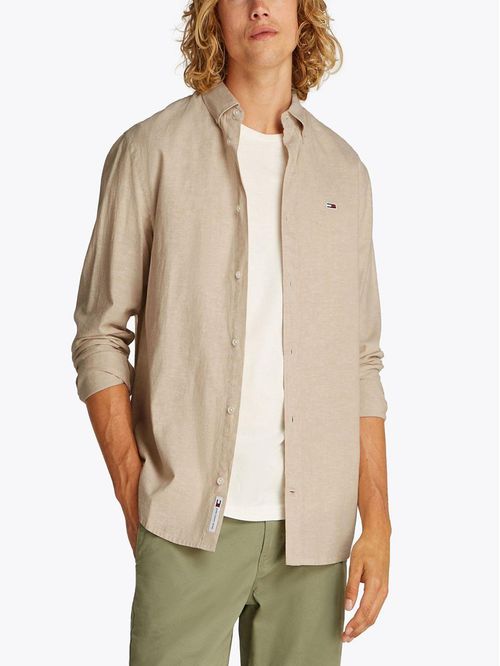 CAMISA TJM REG LINEN BLEND LS SHIRT E