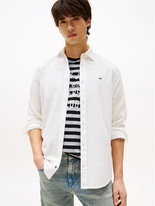 CAMISA TJM REG LINEN BLEND LS SHIRT E