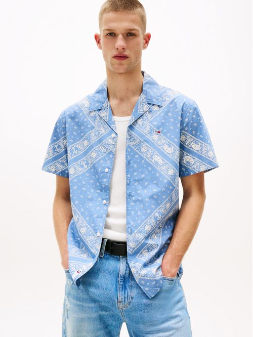 CAMISA TJM REG AOP SS SHIRT EXT