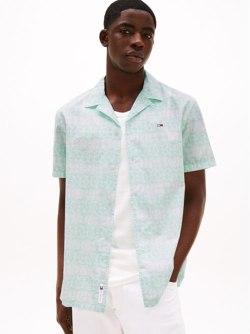 CAMISA TJM REG AOP SS SHIRT EXT