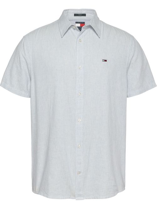 CAMISA TJM REG LINEN BLEND STP SS SHI