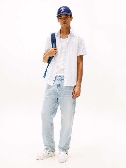 CAMISA TJM REG LINEN BLEND STP SS SHI