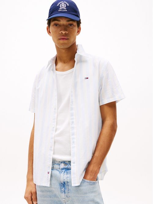 CAMISA TJM REG LINEN BLEND STP SS SHI