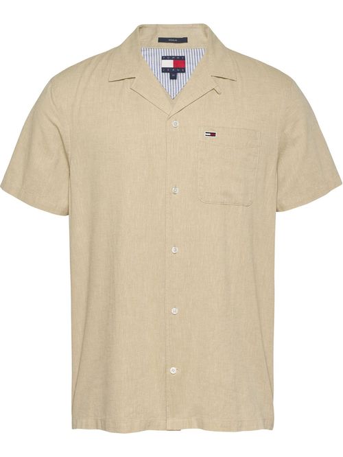 CAMISA TJM LINEN BLEND CAMP SS EXT