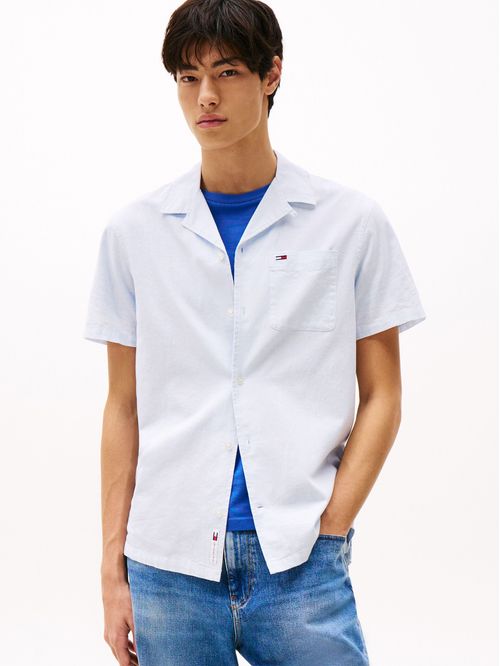 CAMISA TJM LINEN BLEND CAMP SS EXT