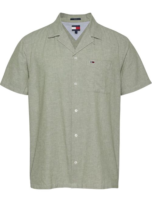 CAMISA TJM LINEN BLEND CAMP SS EXT