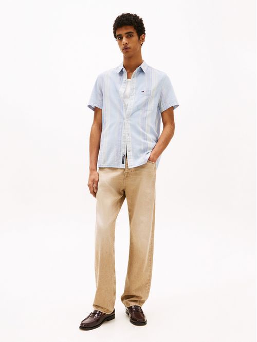 CAMISA TJM REG SLUB STRIPE SS SHIRT E