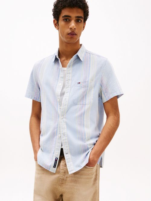 CAMISA TJM REG SLUB STRIPE SS SHIRT E