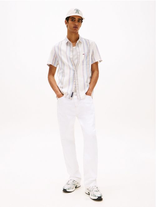 CAMISA TJM REG SLUB STRIPE SS SHIRT E