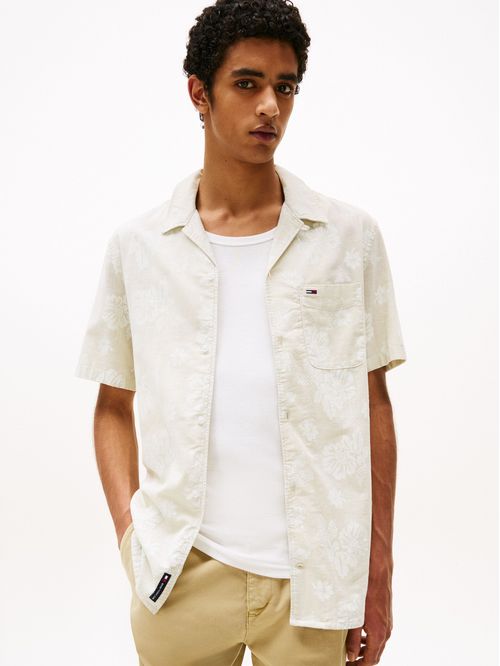 CAMISA TJM REG SLUB AOP SS SHIRT EXT