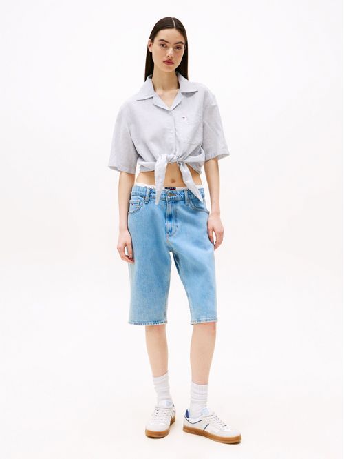 BLUSA TJW CRP LINEN SS SHIRT