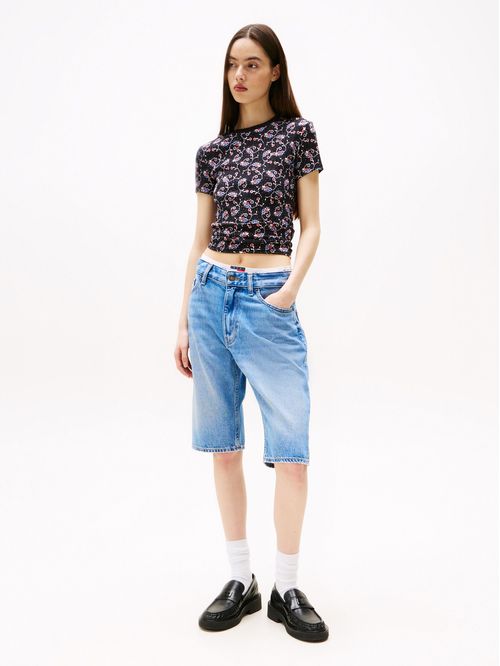CAMISETA TJW SLIM RIB FLORAL AOP TEE