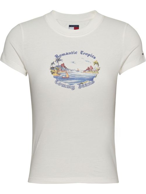 CAMISETA TJW SLIM ROMANCE TROPICS TEE E